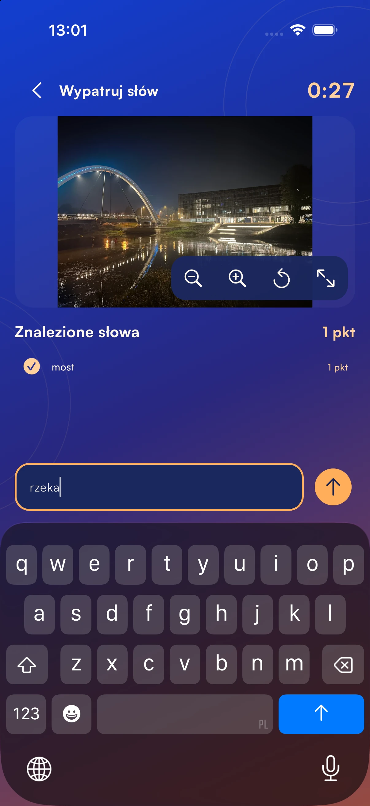 Słowidok — znalezione słowa i zdobyte punkty